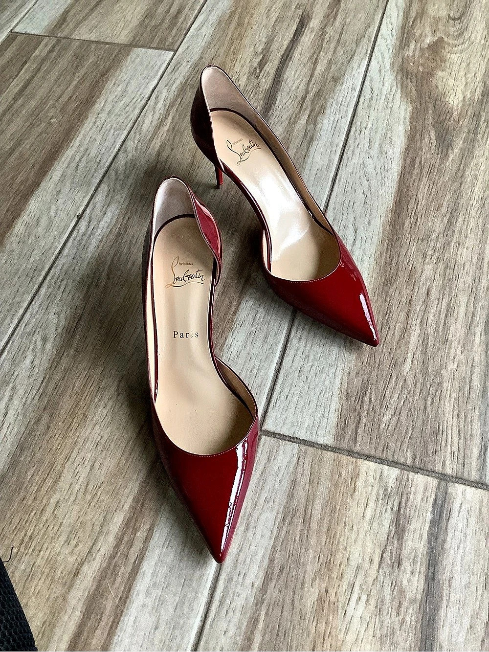 Christian Louboutin Ibiza D’Orsay Red Patent Heels in Red Eur. 39